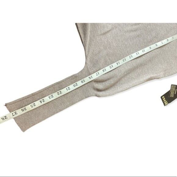 Escio Heather Mocha Oversized Tunic Blouse Women’s Size S/M Long Sleeve NWT - Picture 12 of 13